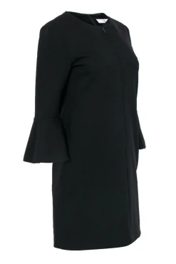 Tibi - Black Zip-Up Front Bell Sleeve Dress Sz 4