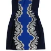 Tibi - Blue Strapless Printed Dress Sz 2