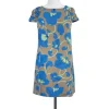 Tibi - Gray & Blue Floral Print Shift Dress Sz 2