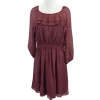 Tibi - Mauve Silk Ruffle Dress Sz 6