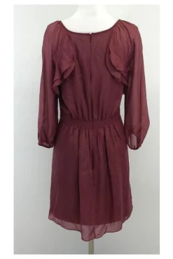 Tibi - Mauve Silk Ruffle Dress Sz 6