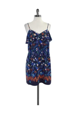 Tibi - Multicolor Floral Silk Spaghetti Strap Dress Sz 8