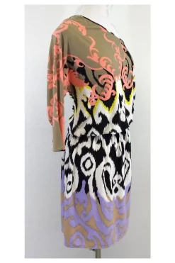 Tibi - Multicolor Print One Shoulder Dress Sz S
