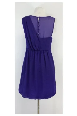 Tibi - Purple Mesh & Gingham Print Dress Sz 8