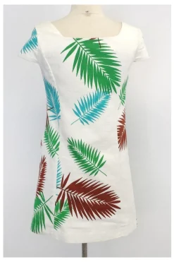 Tibi - White Fern Print Cotton Dress Sz 0