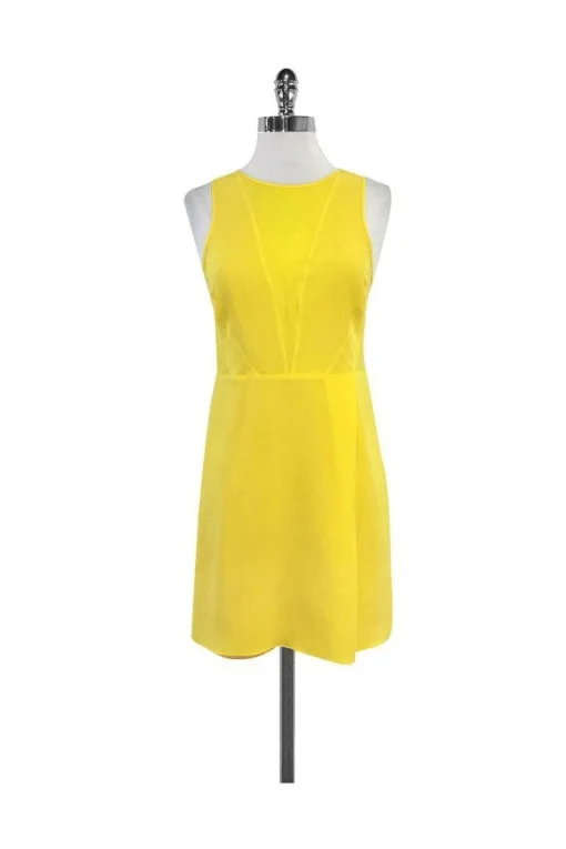Tibi - Yellow Sleeveless Silk Dress Sz 0