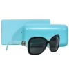Tiffany & Co. - Black & Robin Egg Blue Square Sunglasses