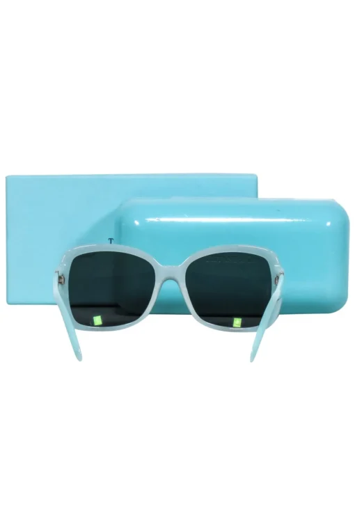 Tiffany & Co. - Black & Robin Egg Blue Square Sunglasses