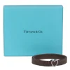 Tiffany & Co. - Bronze Stretchy Chain Mesh "Somerset" Bracelet w/ Heart