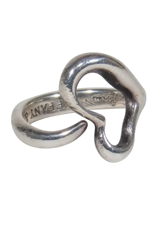 Tiffany & Co. - Sterling Silver Open Heart Ring Sz 3