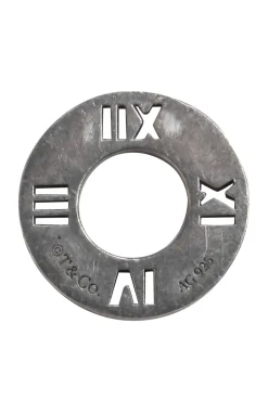 Tiffany & Co. - Sterling Silver Roman Numeral Engraved Circle Charm