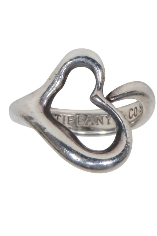 Tiffany & Co. - Sterling Silver Open Heart Ring Sz 3