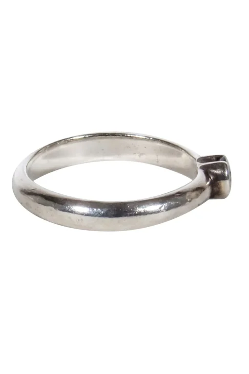 Tiffany & Co. - Sterling Silver Ring w/ Aquamarine Gem Sz 6