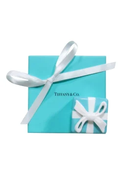 Tiffany & Co. - Tiffany Blue & White Ceramic Present Tree Ornament