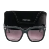 Tom Ford - Black Large Sunglasses w/ Brown Ombre Lenses