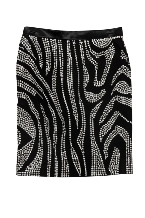 Tom Ford - Black w/ Silver Flat Stud Skirt Sz S