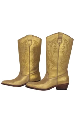 Toral - Golden Glitter Suede Cowboys Boots Sz 10