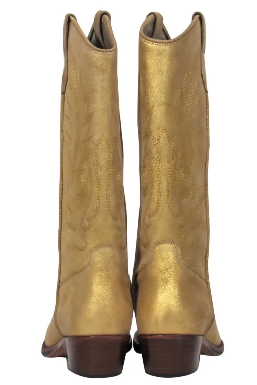 Toral - Golden Glitter Suede Cowboys Boots Sz 10