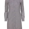 Tory Burch - Black & White Zig-Zag Cotton Shirt Dress Sz 0
