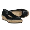 Tory Burch - Black Canvas Wedge Espadrilles w/ Logo Sz 7