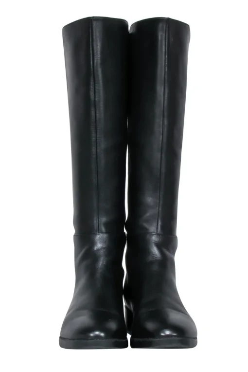 Tory Burch - Black Leather "Caitlin" Stretch Boots Sz 9
