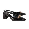 Tory Burch - Black Patent Leather "Jessa" Heeled Slingback Pumps Sz 10