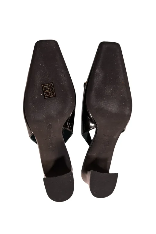 Tory Burch - Black Patent Leather "Jessa" Heeled Slingback Pumps Sz 10