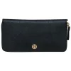 Tory Burch - Black Textured Leather Wallet w/ Logo