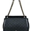 Tory Burch - Black Textured Front Large Crossbody Bag