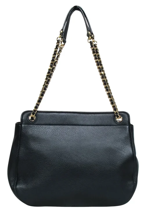 Tory Burch - Black Textured Front Large Crossbody Bag