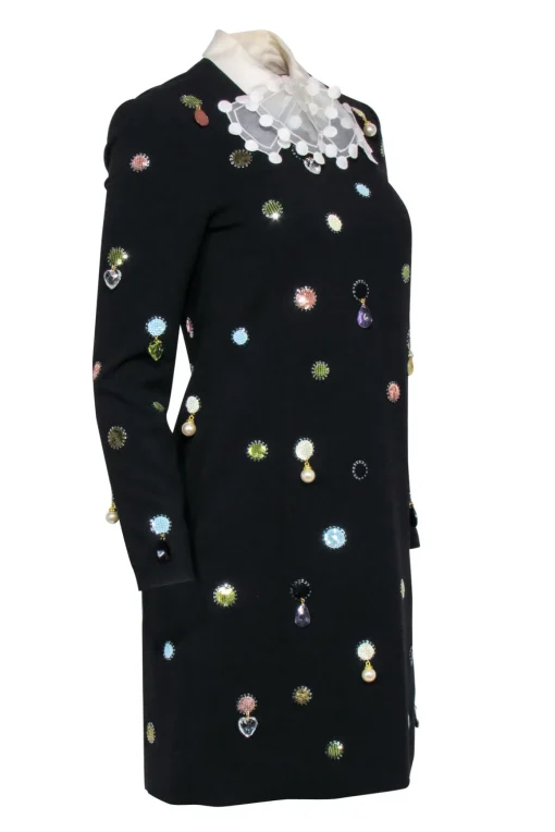 Tory Burch - Black w/ Multi color Sequins & Jewel Details Sz 0