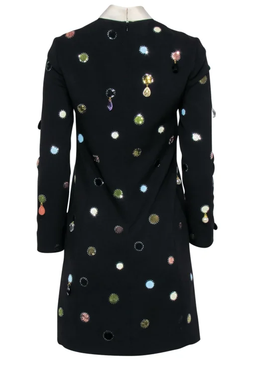 Tory Burch - Black w/ Multi color Sequins & Jewel Details Sz 0