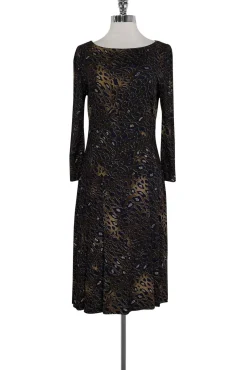 Tory Burch - Blue & Brown Leopard Dress Sz S