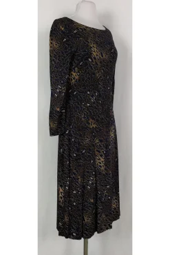 Tory Burch - Blue & Brown Leopard Dress Sz S