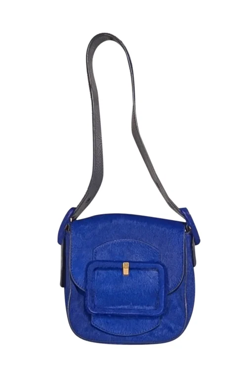 Tory Burch - Blue Dahlia Mini Sawyer Genuine Calf Hair Shoulder Bag
