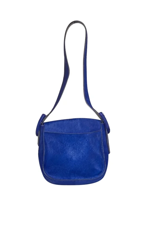 Tory Burch - Blue Dahlia Mini Sawyer Genuine Calf Hair Shoulder Bag