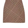 Tory Burch - Brown & Cream Plaid Wool Blend Skirt Sz 2