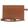 Tory Burch - Brown Textured Leather Square Crossbody