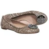 Tory Burch - Cream & Black Snakeskin Print Ballet Flats Sz 11