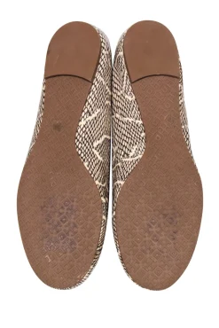 Tory Burch - Cream & Black Snakeskin Print Ballet Flats Sz 11