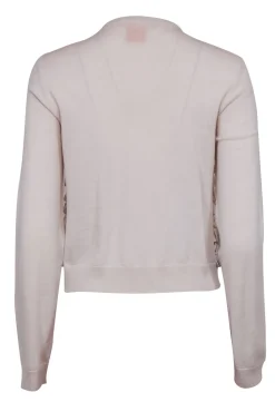 Tory Burch – Cream Fringe w/ Gold Button Cardigan Sz S