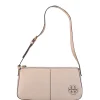 Tory Burch - Cream Pebbled Leather "McGraw Wedge" Shoulder Bag