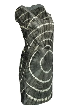 Tory Burch - Greystone Leather Shawna Tie-dye Night Out Dress Sz 2