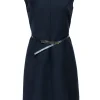 Tory Burch - Navy Belted Boatneck Sheath Dress Sz 6
