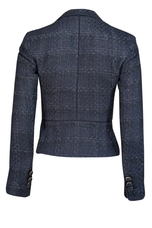 Tory Burch - Navy Boucle Triple Button Front Blazer Sz 0