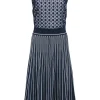 Tory Burch - Navy Sleeveless Lace Upper w/ Ribbed Bottom Sz XL