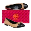 Tory Burch - Nude & Black Leather Ballet Flats Sz 8.5