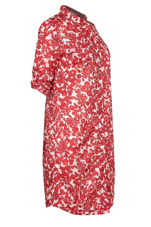 Tory Burch - Red & Cream Button Front Tunic Dress Sz 6