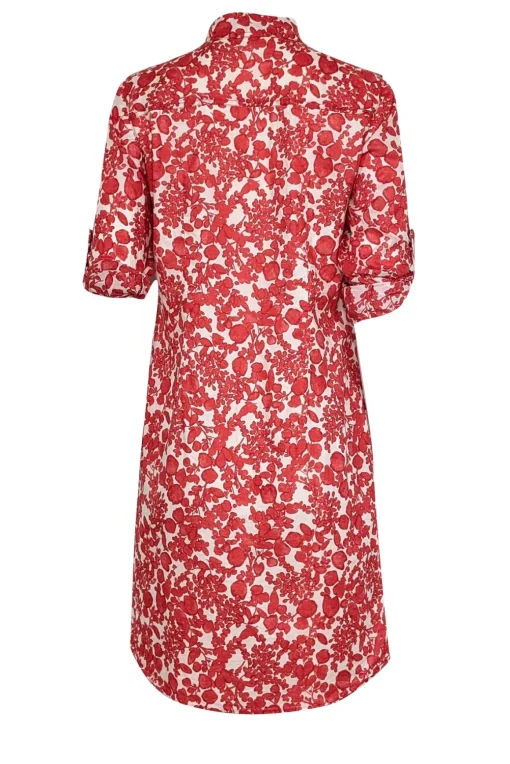 Tory Burch - Red & Cream Button Front Tunic Dress Sz 6