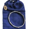 Tory Burch - Silver 'T' Logo "Miller Stud Hinge" Bracelet